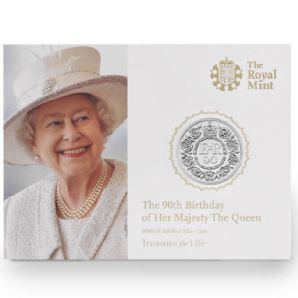2016 UK £20 Fine Silver Coin - The 90th Birthday of Her Majesty - Click Image to Close